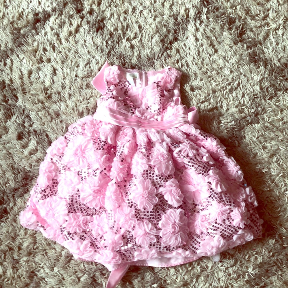 A brand new pink glitter toddler dress